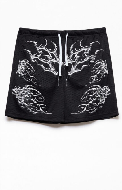 Civil Black Splinter Sig Mesh Shorts