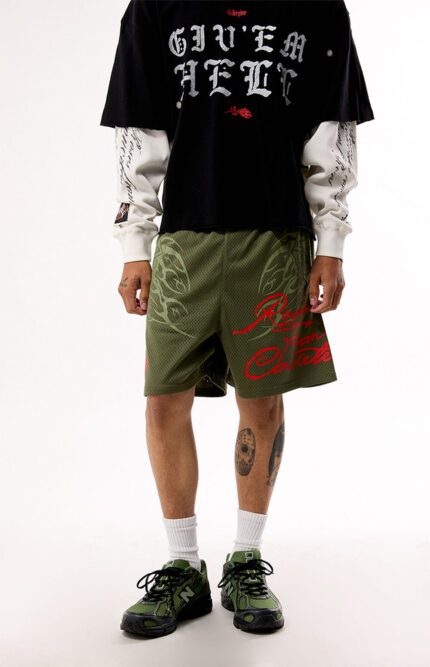 Civil We Came From Concrete Mesh Shorts