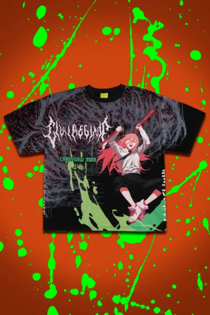 Power's Rage SBS 199X Oversized Tee in Vintage Black