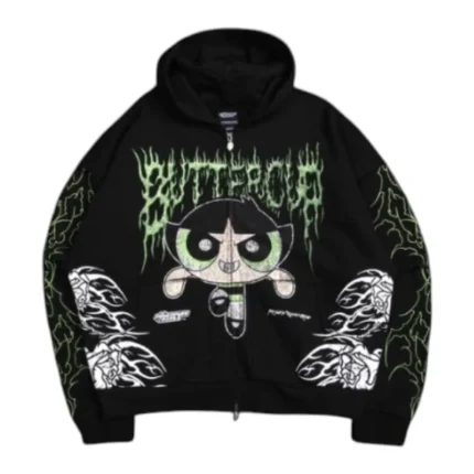 Civil Regime x Las Chicas Superpoderosas – Bellota Zip Up Hoodie Black