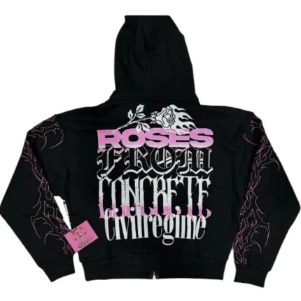 Civil Regime x Las Chicas Superpoderosas – Bombon Zip Up Hoodie Black