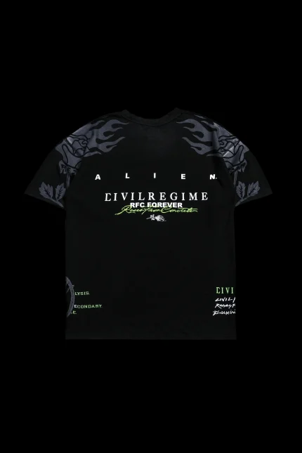 Mental Chaos American Classic Oversized Tee in Vintage Black
