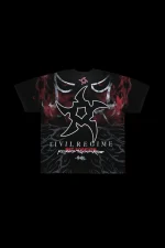 Bloom And Burn American Classic Oversized Tee in Vintage Black