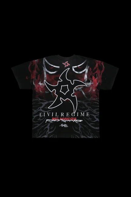 Bloom And Burn American Classic Oversized Tee in Vintage Black