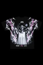 Bride Of Frankenstein American Classic Oversized Tee in Black
