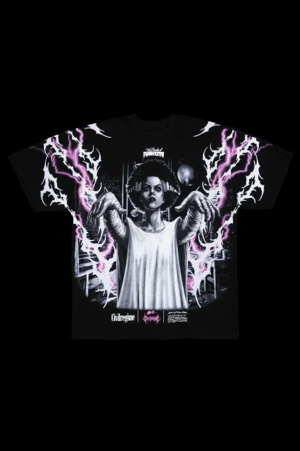 Bride Of Frankenstein American Classic Oversized Tee in Black