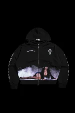 Serpent Madness Outliers Zip Up Hoodie in Black