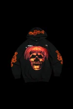 Pure Evil Indie Rose Hoodie in Black