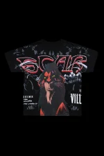 Sire Scar Boxy Tee in Black