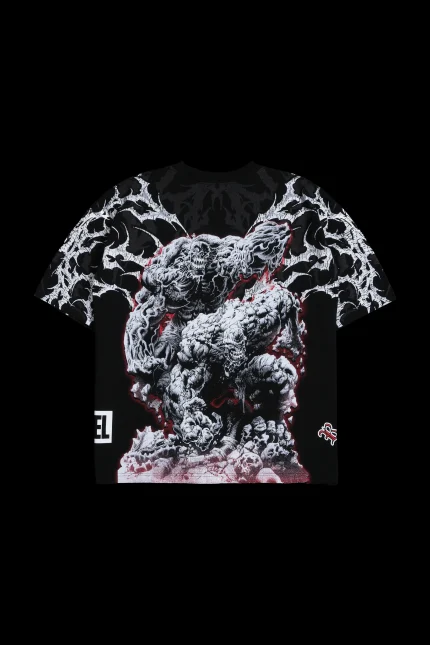 Hulk Zombie "Side By Side" 199X Oversized Tee in Black