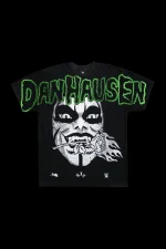 Dan's Burning Rose American Classic Oversized Tee in Vintage Black