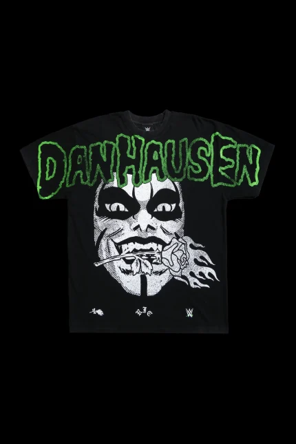 Dan's Burning Rose American Classic Oversized Tee in Vintage Black