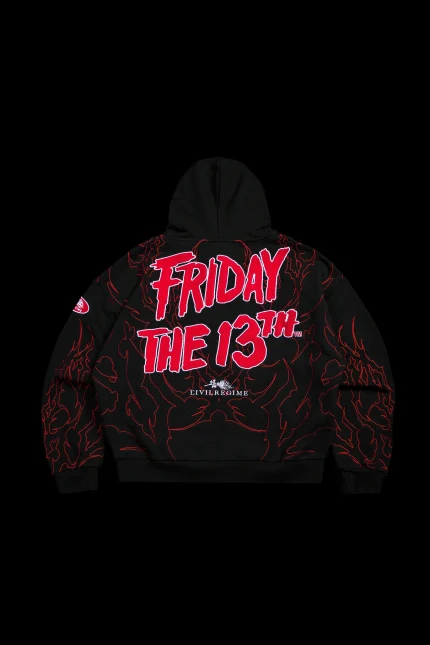 Silent Killer Full Zip Up Hoodie in Vintage Black
