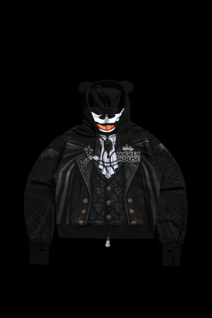 Blood Thirst Civil Cowl Zip Up Hoodie V2 in Black