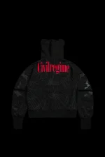 Blood Thirst Civil Cowl Zip Up Hoodie V2 in Black