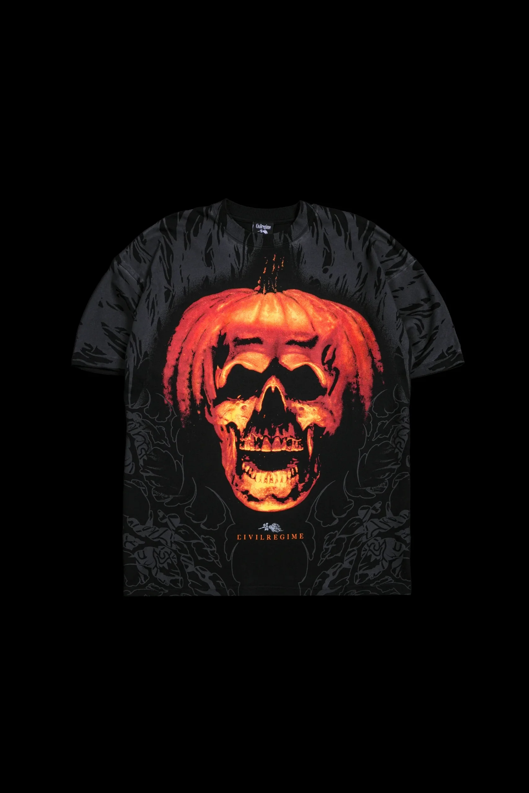 4TEES-HALLOWEEN2 Carved Through Chaos American Classic Oversized Tee in Black