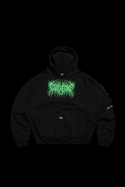 Saved By Grace Destroy Hoodie in Black
