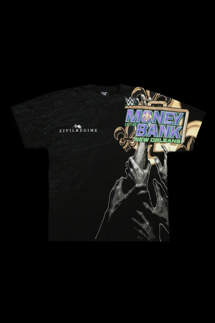 Money In The Bank American Classic Oversized Tee in Black