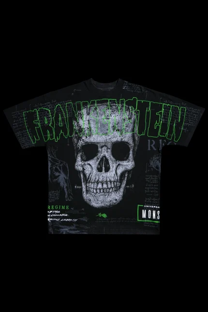 I'm Alive American Classic Oversized Tee in Vintage Black