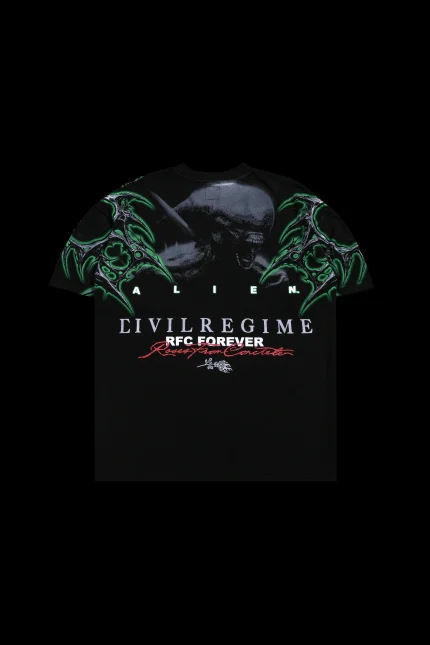 Alien Genesis American Classic Oversized Tee in Black