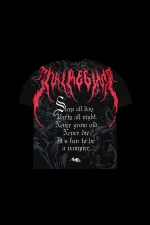 Never Die American Classic Oversized Tee in Black