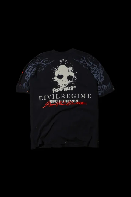 Crystal Lake Killer American Classic Oversized Tee in Black